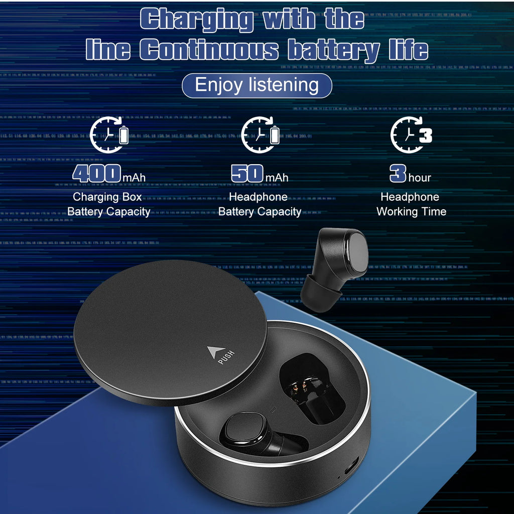 True Wireless Earbuds IPX5 Waterproof Touch Control with Mic - Black W674774