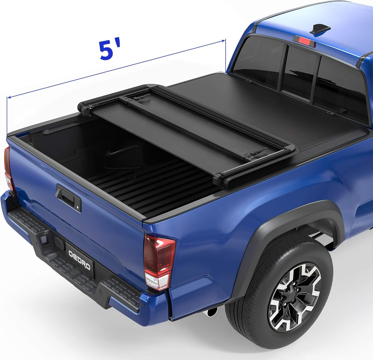 Soft Tri-fold Truck Bed Tonneau Cover with Track Rail System R3692