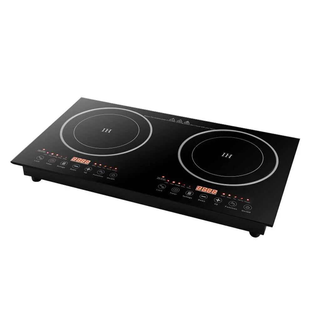 2-Burner Tempered Glass Electric Induction Cooktop 2400W L913