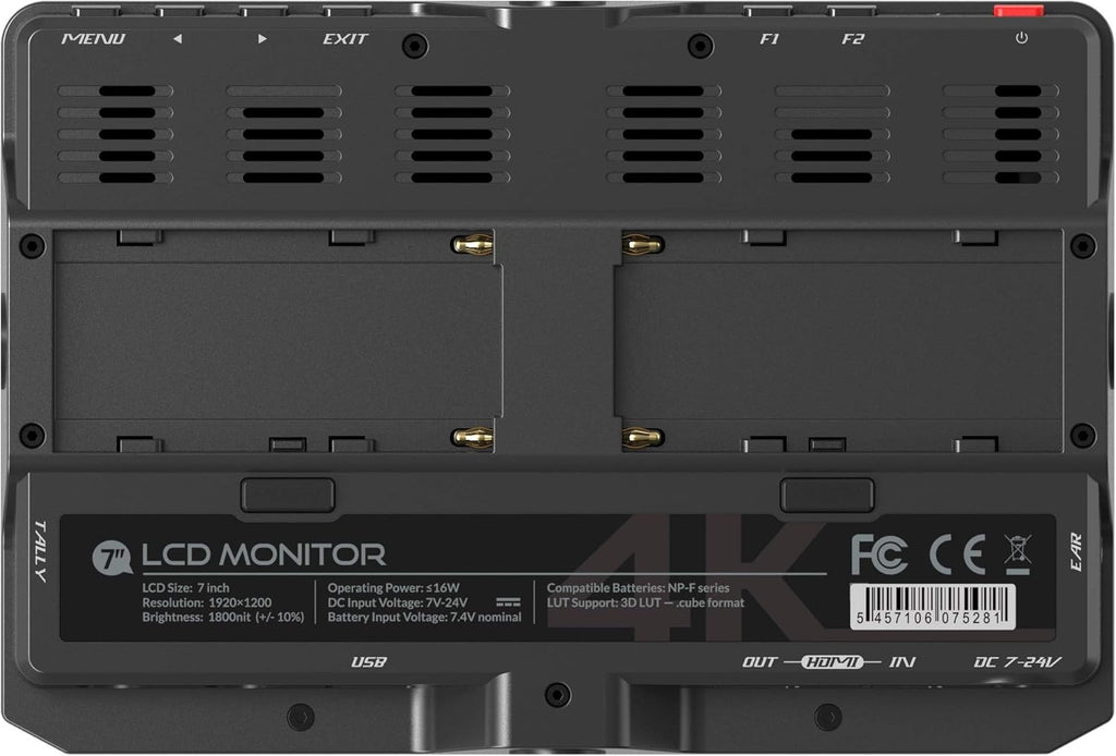 7 inch 4K 1800nit HDMI Field Monitor with 3D Lut X714