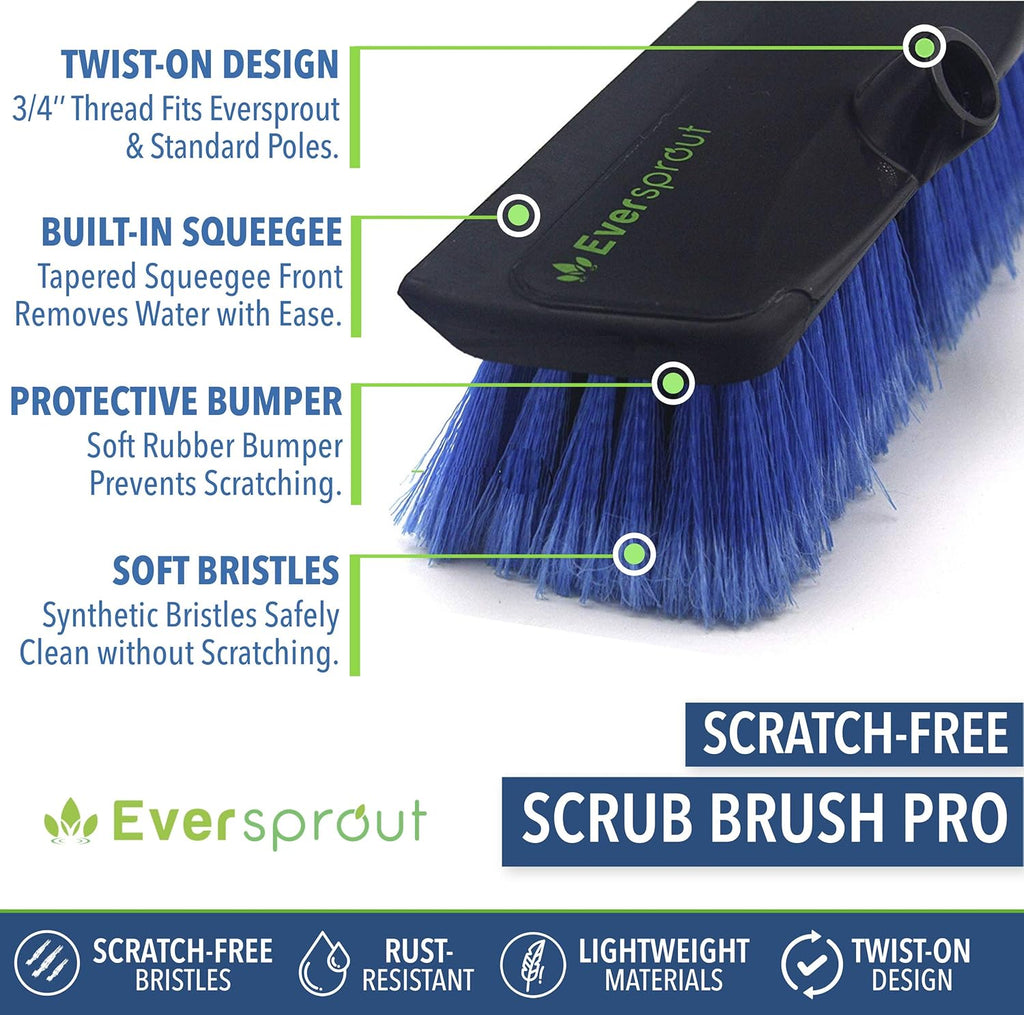 5-to-12 Foot Scrub Brush with Rubber Bumper P59428