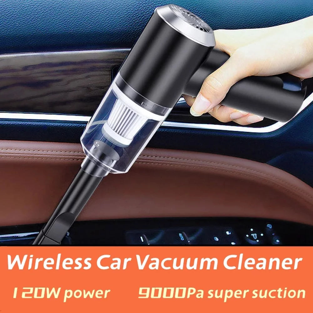 Portable Wet and Dry Car Vacuum Cleaner 120W 9000Pa Black U6068