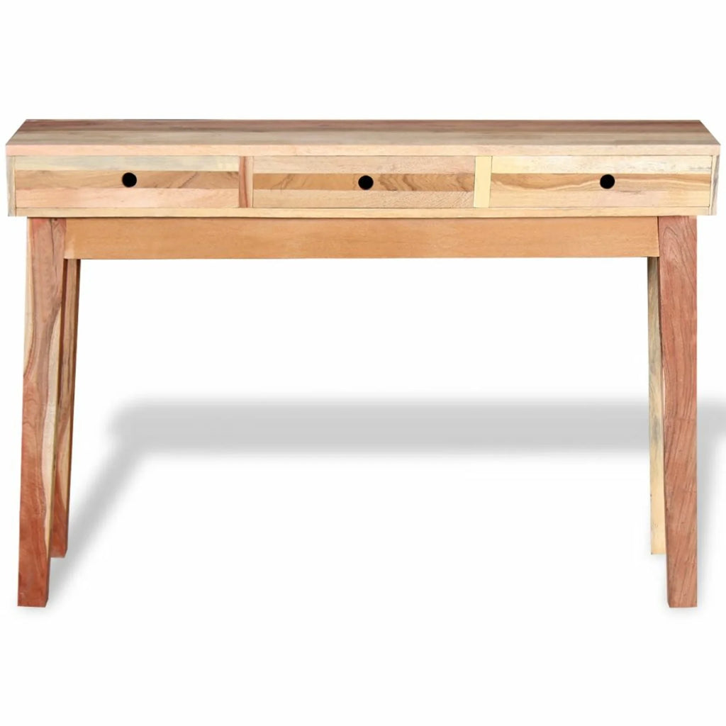 Console Table with 3 Storage Drawers Reclaimed Wood Y807772