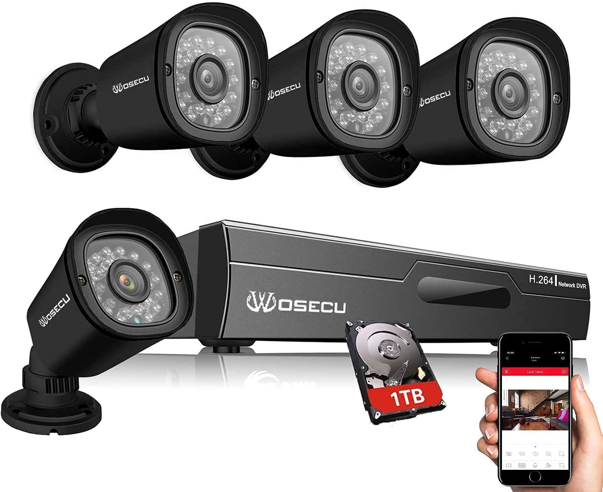 8CH Wireless Security Camera System 4PCS 1080p Outdoor WiFi Surveillance Camera with Night Vision J87092