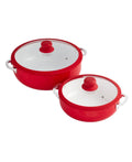 Red Ceramic Nonstick Caldero Set W269334
