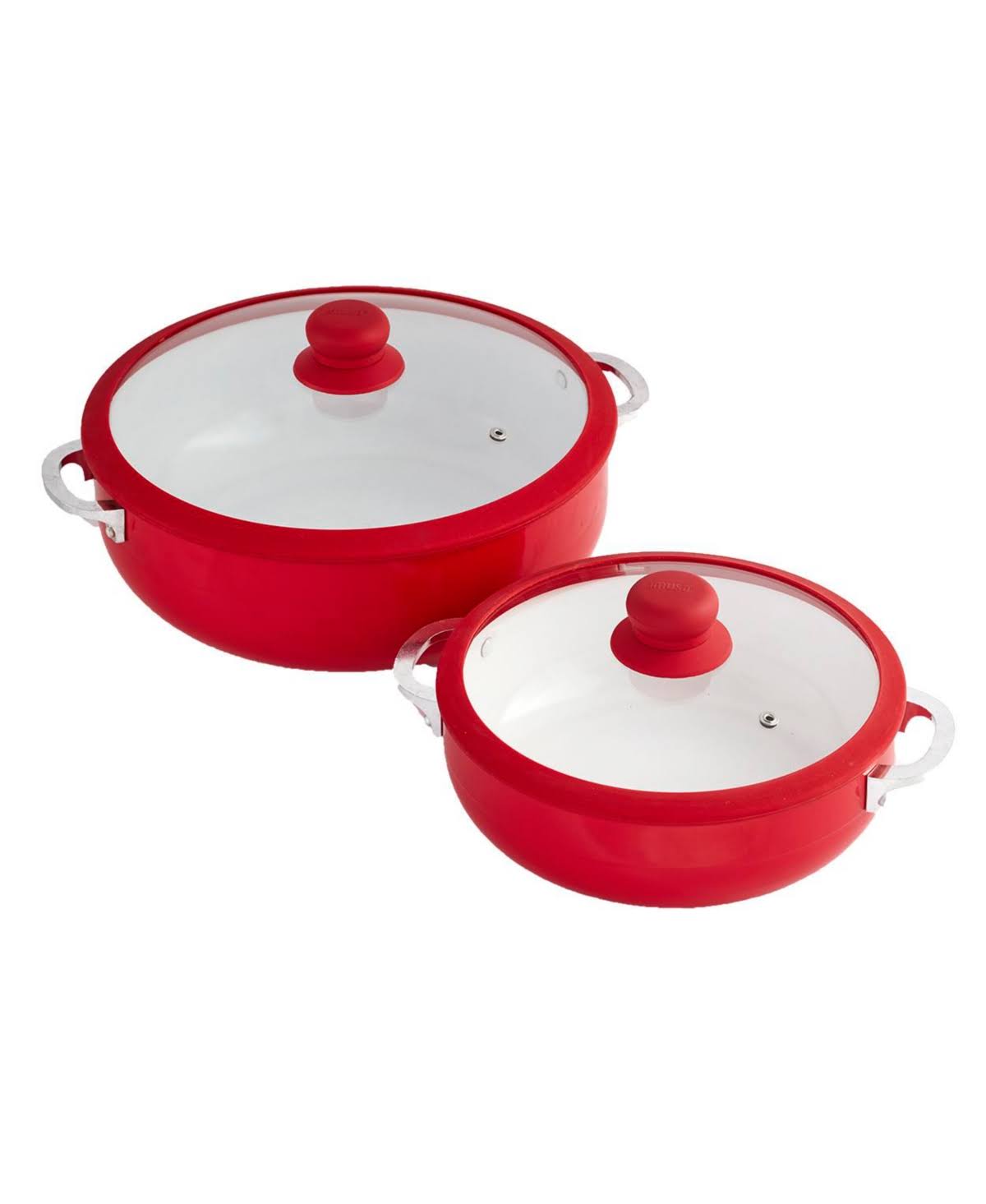 Red Ceramic Nonstick Caldero Set W269334