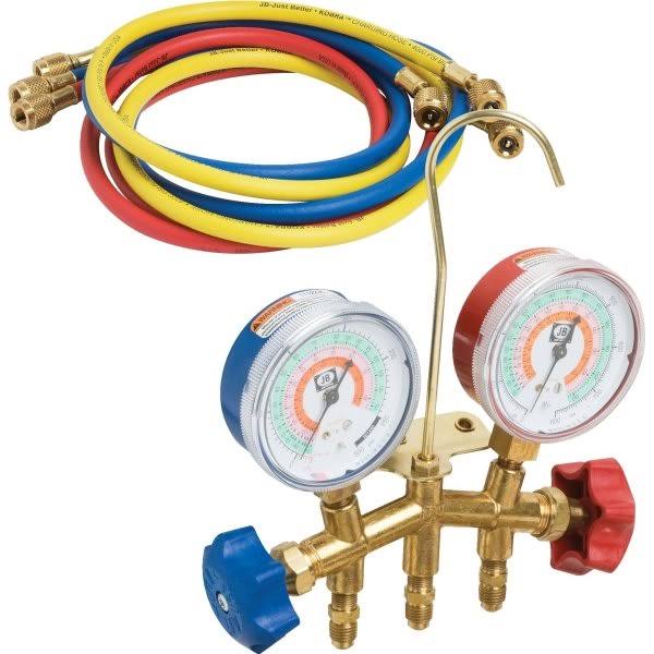 2-Valve Brass Manifold Gauge Set F6206