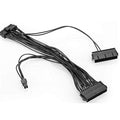 24 Pin PSU Power Supply Extension Cable Splitter Adapter Kit Black F51654