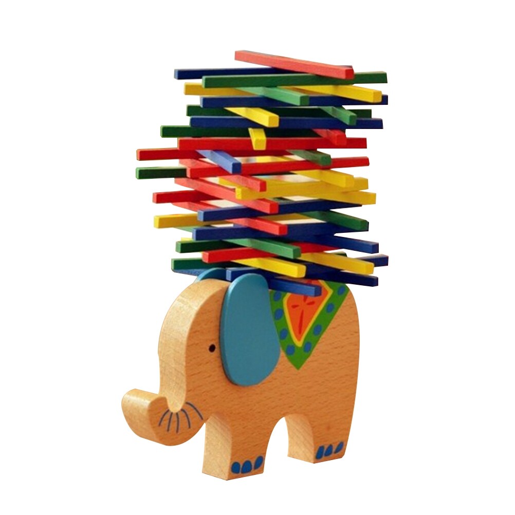 Wooden Stackable Building Blocks Set Educational Toys J190