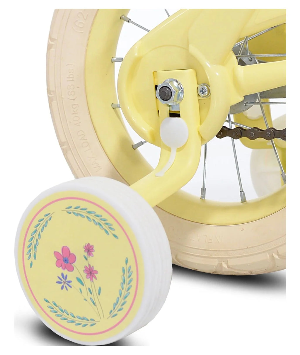 12 in. Pink Child Bicycle with Front Basket I18907