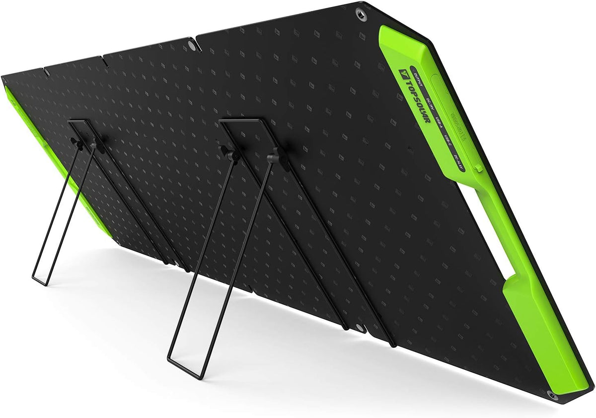 120W Foldable Portable Solar Panel Charger with Dual USB Ports & DC Output I315
