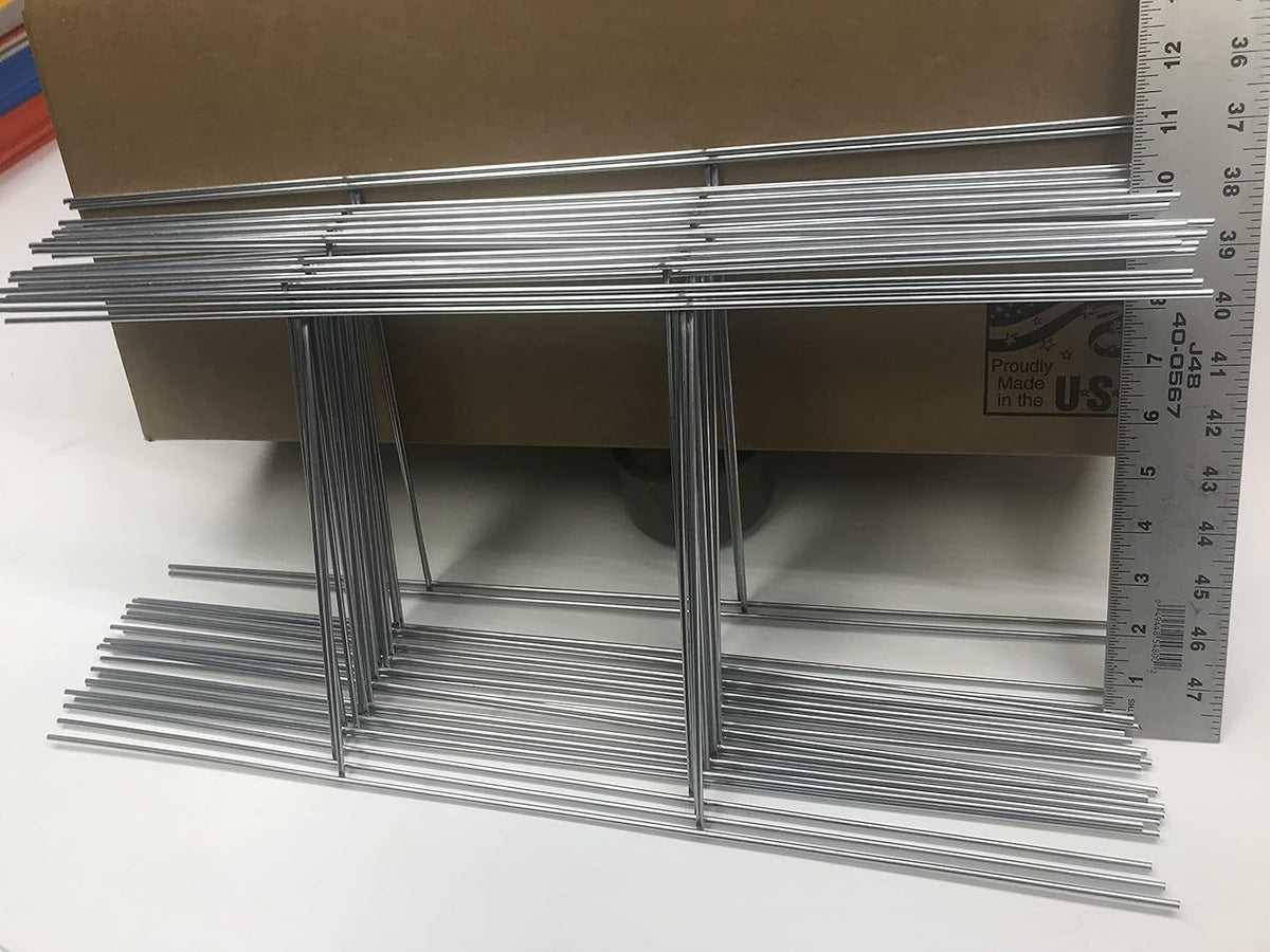 Wire Stake 10 x 24 Inch x 9 Gauge Galvanized Double H-Frame Sign Holder V209