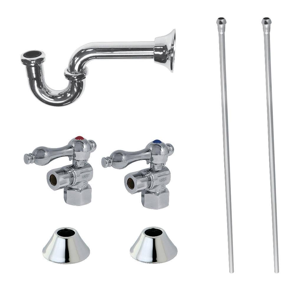 Chrome Plumbing Sink Trim Kit with P Trap P364224