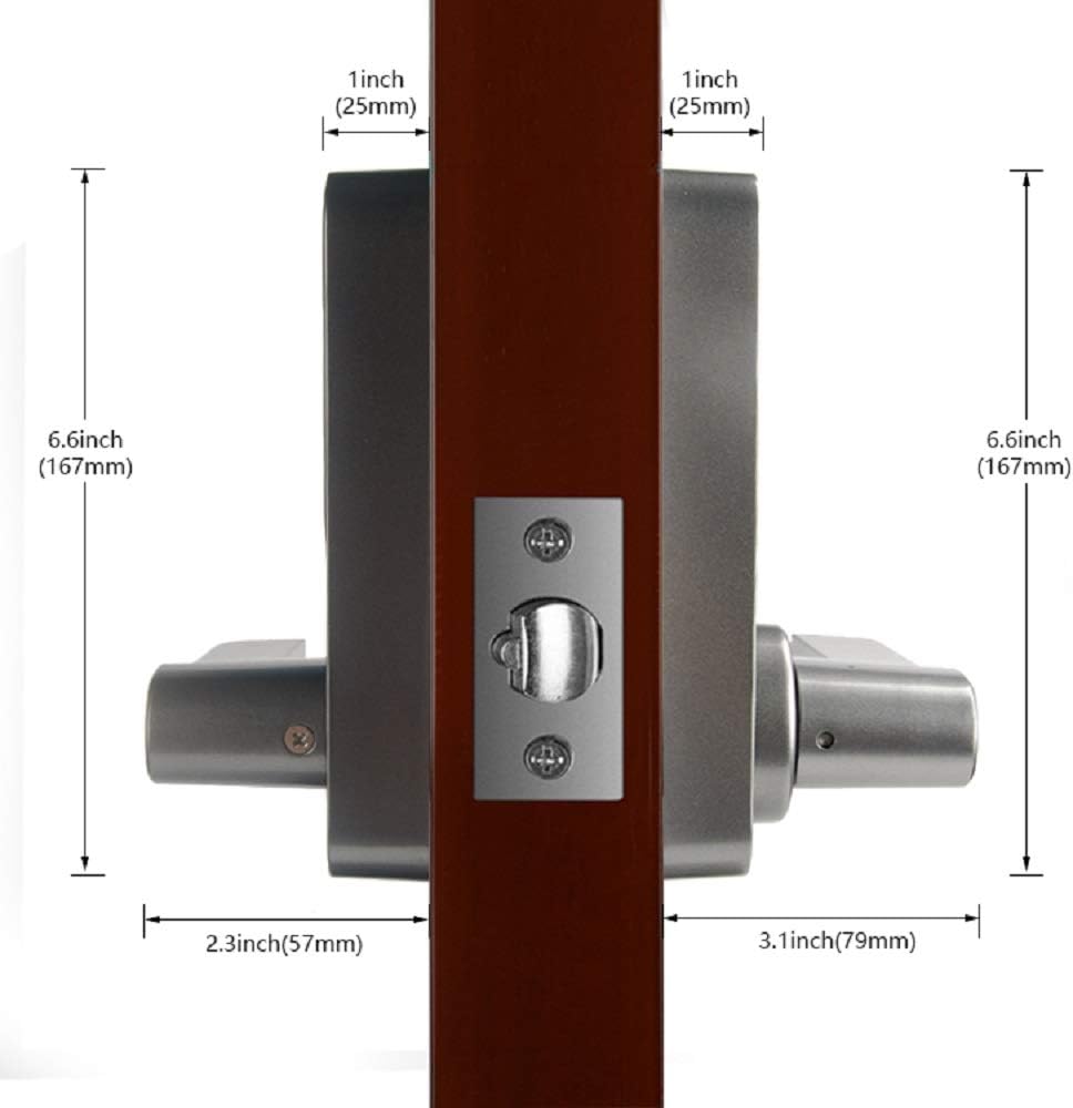 4-in-1 Electronic Door Lock Fingerprint Password RFID Card Mechanical Key E44795
