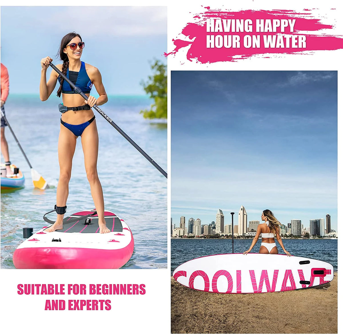 Pink Inflatable Paddle Board B951506
