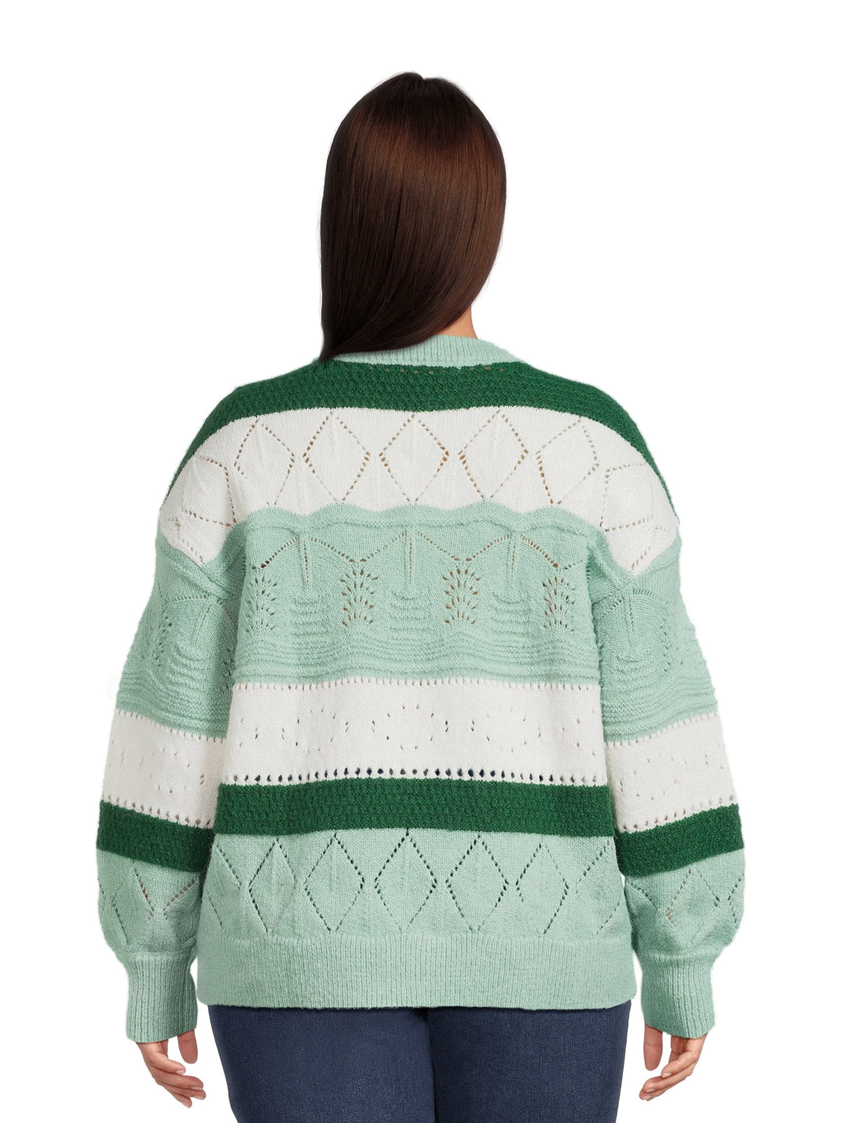 Lightweight Pointelle Pullover Sweater P9876