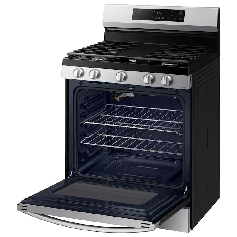 6.0 cu. ft. Smart Freestanding Gas Range with Integrated Griddle in Stainless Steel F875