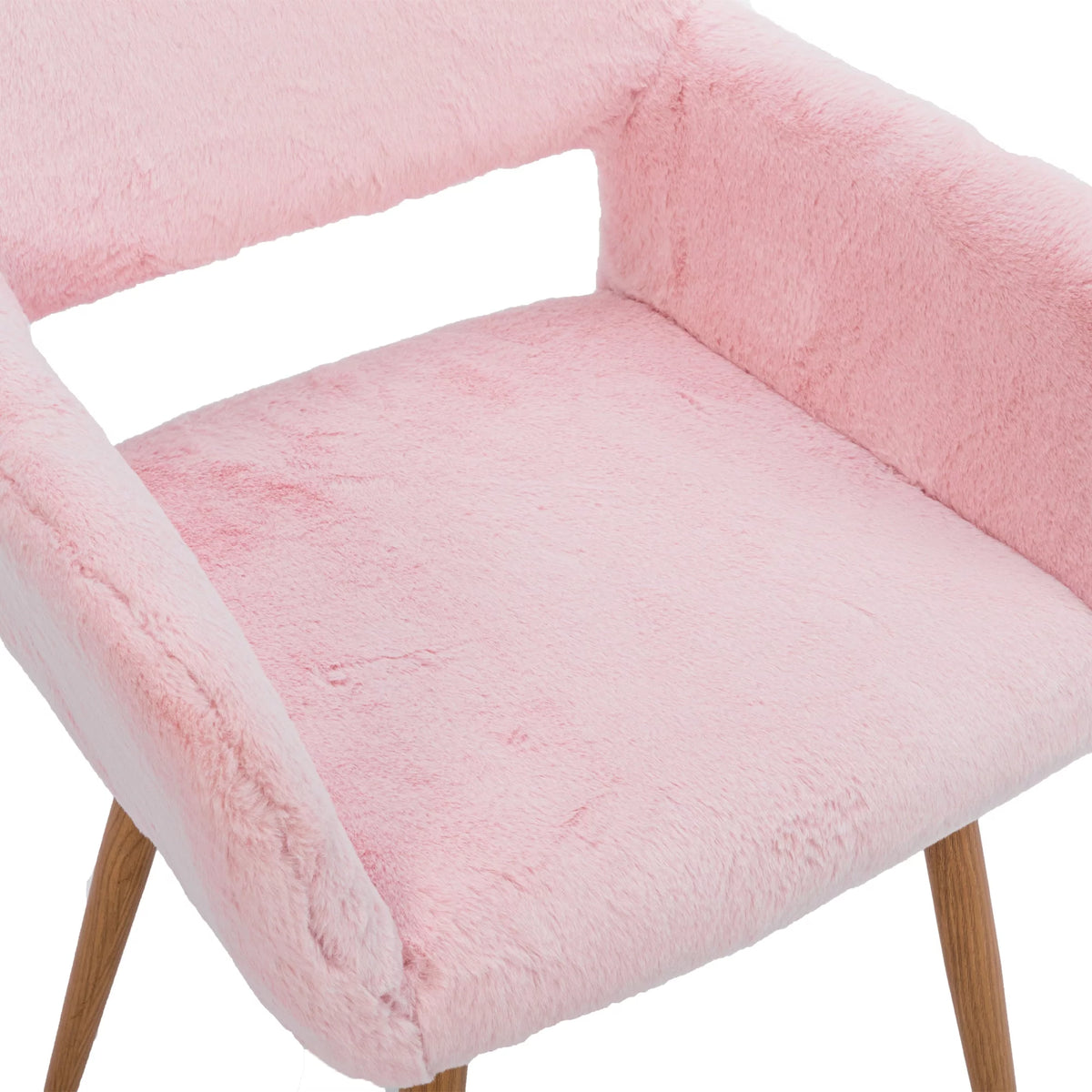 Faux Fur Dining Chairs with Steel Leg T494