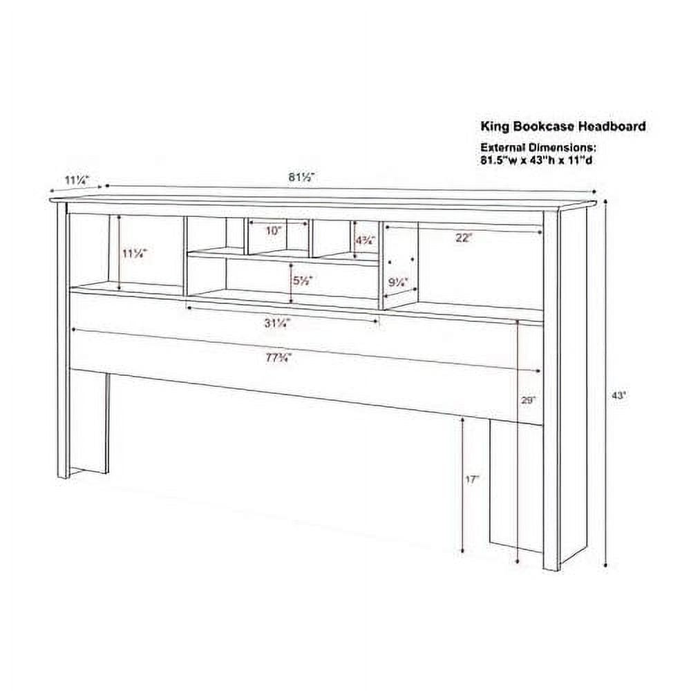 King Bookcase Headboard in Espresso Q25200