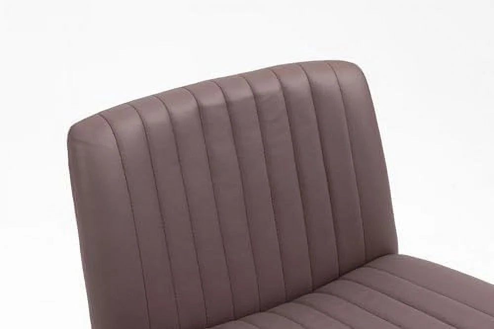 Armless Cross-Legged PU Leather Adjustable Swivel Chair V965206