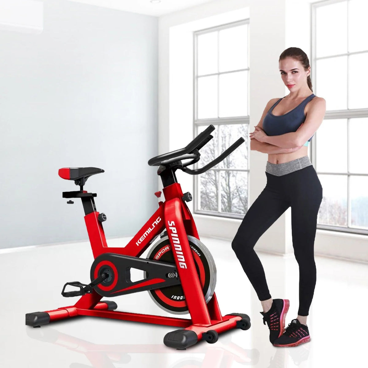 Indoor Cycling Exercise Stationary Bike 440lbs R982