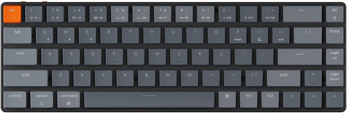 68 Keys Ultra-Slim Wireless Bluetooth/Wired Mechanical Keyboard with Low-Profile Gateron Mechanical Brown Switch, RGB LED Backlit J898279