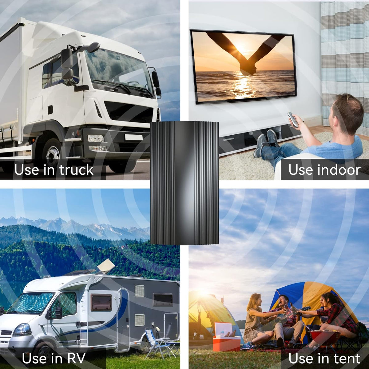 Digital HD TV Antenna 400 Miles Range Indoor Outdoor 4K 1080P with 28ft Coaxial Cable F144645