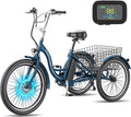 350W 36V 24 Inches 7 Speeds 3 Wheels Electric Tricycle P7654