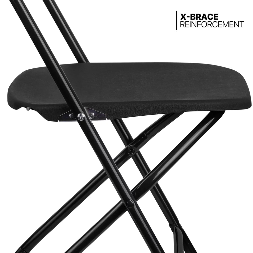 11 Pieces White Folding Plastic Table and Chair Set T360335