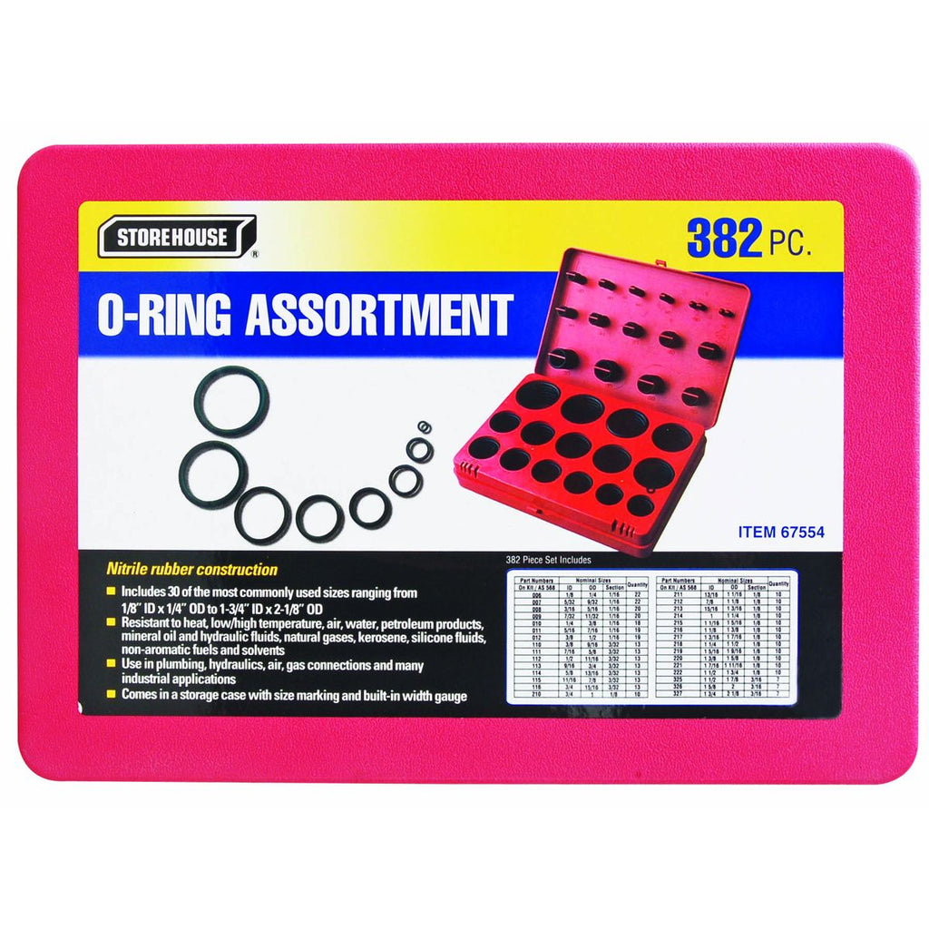O-Ring Assortment, 382 Piece U4051