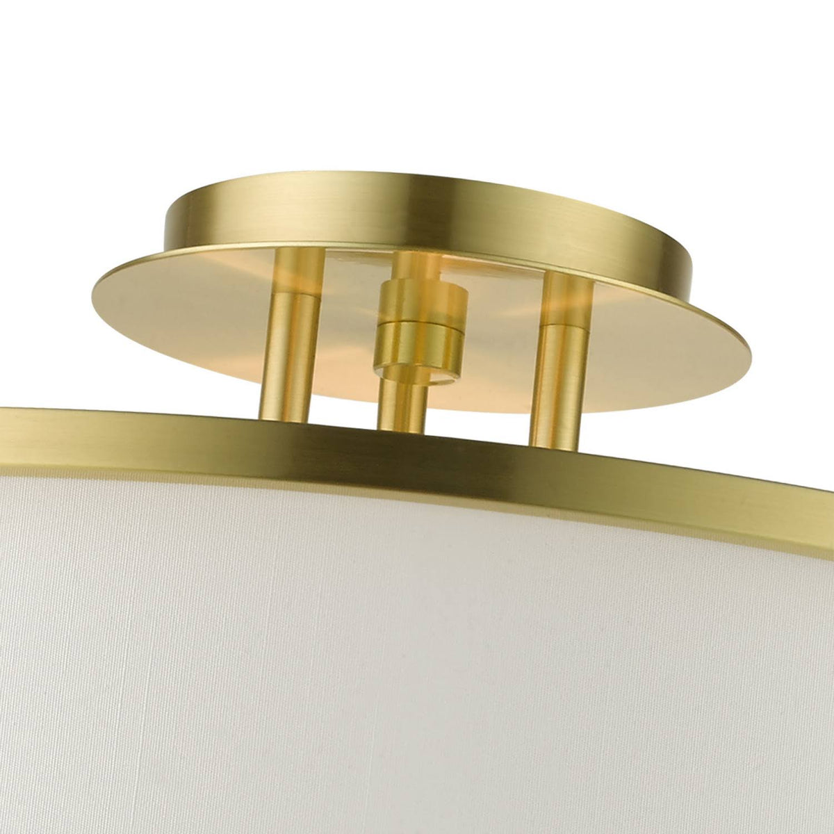 Semi-Flush Mount Satin Brass Light H8804