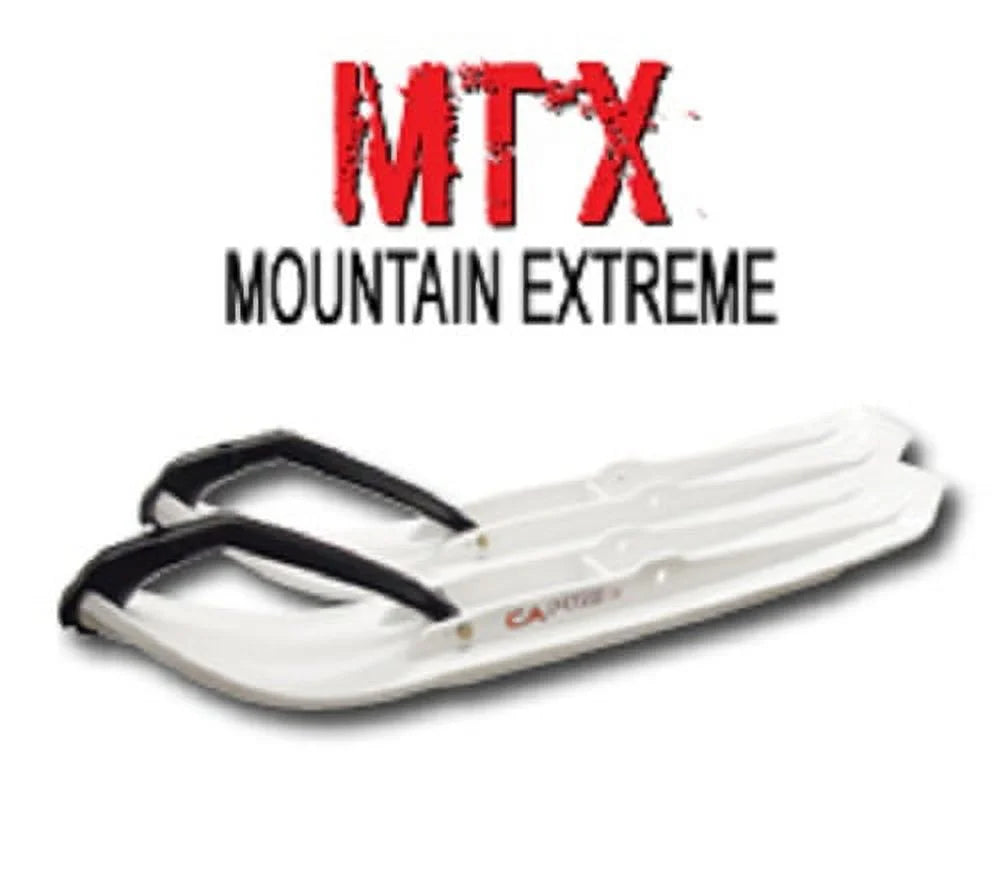 White 8" Snowmobile Skis with Black Loops V488890