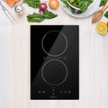 Electric Induction Cooktop with 2 Burners Black 12 Inch K9325