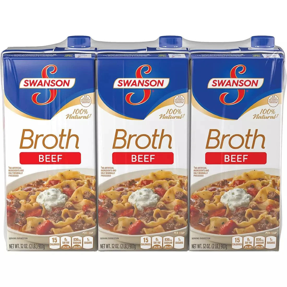 3 pk. 32 oz. Beef Broth Z8846