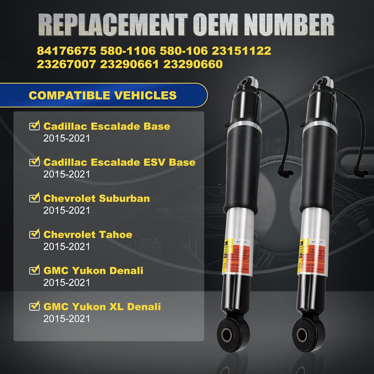 Rear Air Strut Shock Absorbers E3362