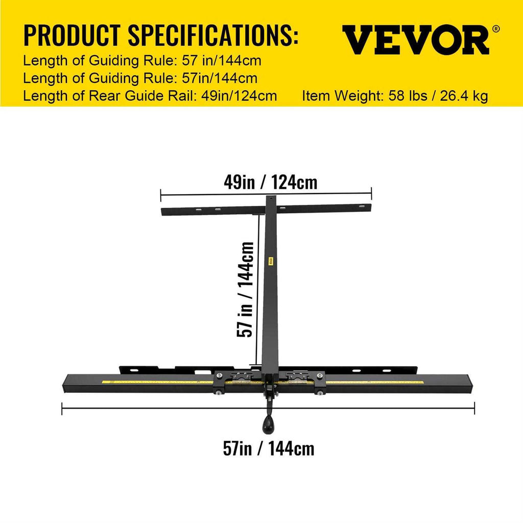 57×57 Table Saw Fence Rail L8019