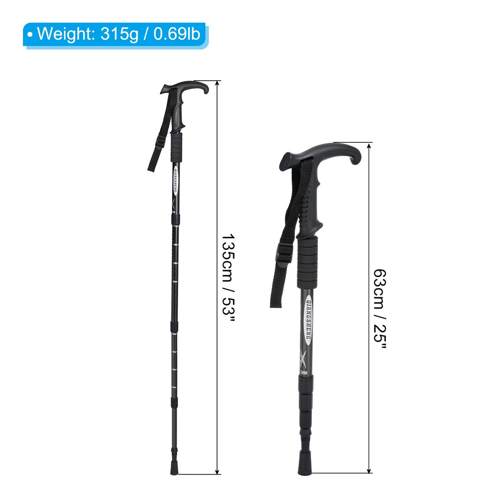 Black Collapsible Trekking Pole 43 Inch D638116