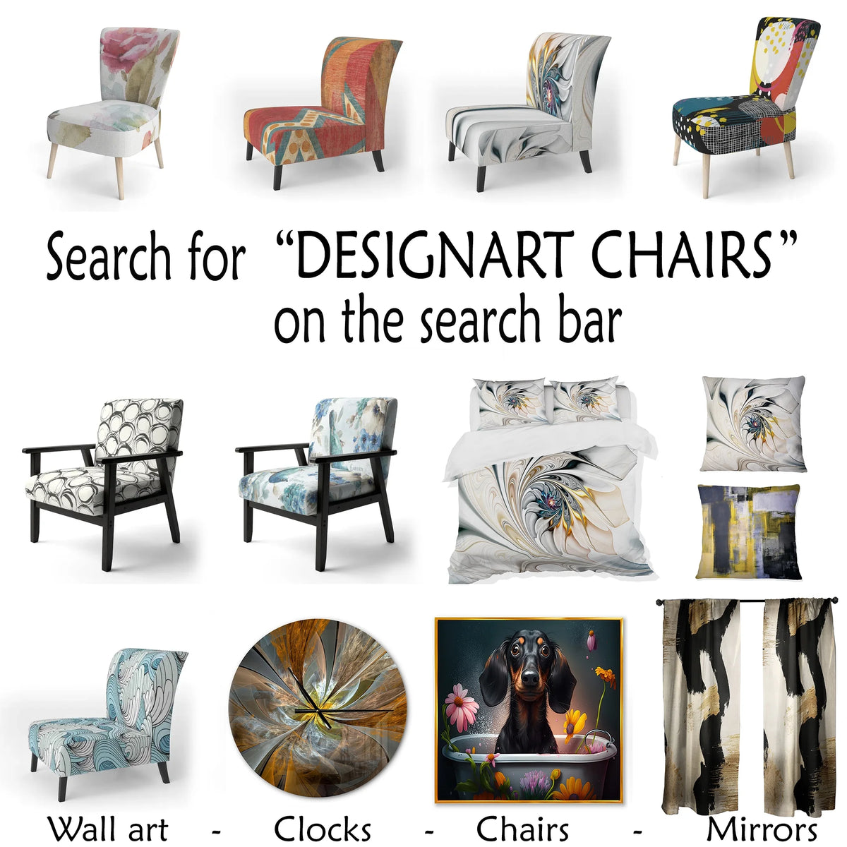 Upholstered Accent Chair and Arm Chair T77317