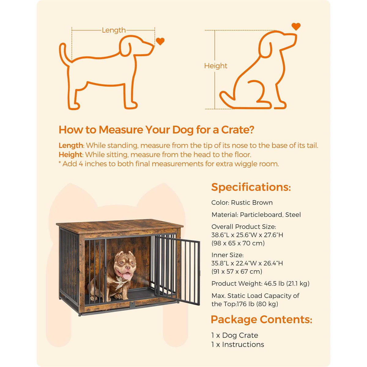 Dog Crate Furniture for Medium Dogs up to 70 lb C606806