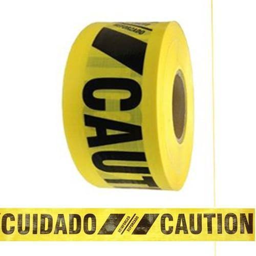 Caution/Cuidado Barricade Tape, 8 Roll Case, Yellow J62221
