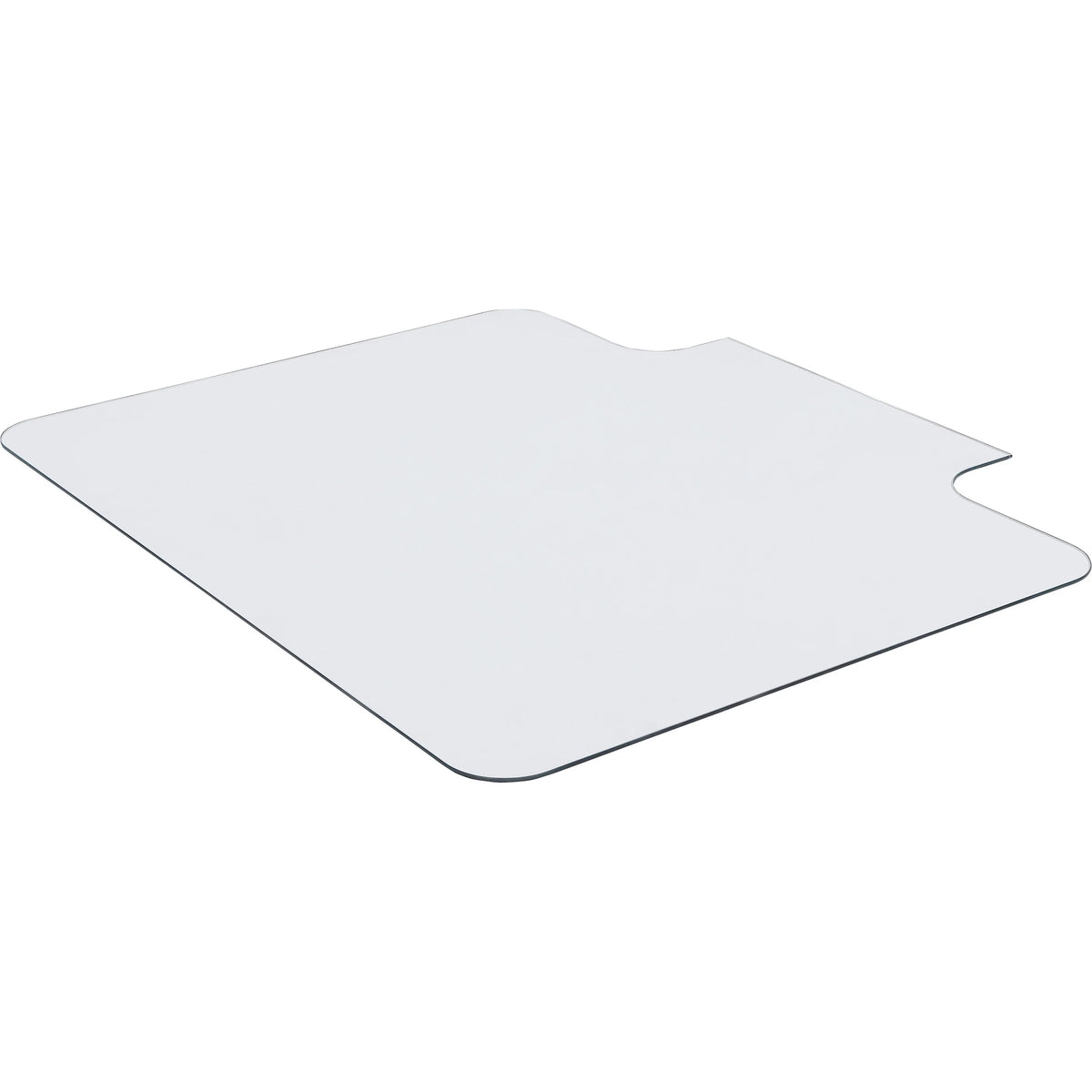 Clear Glass Chairmat with Lip F305621