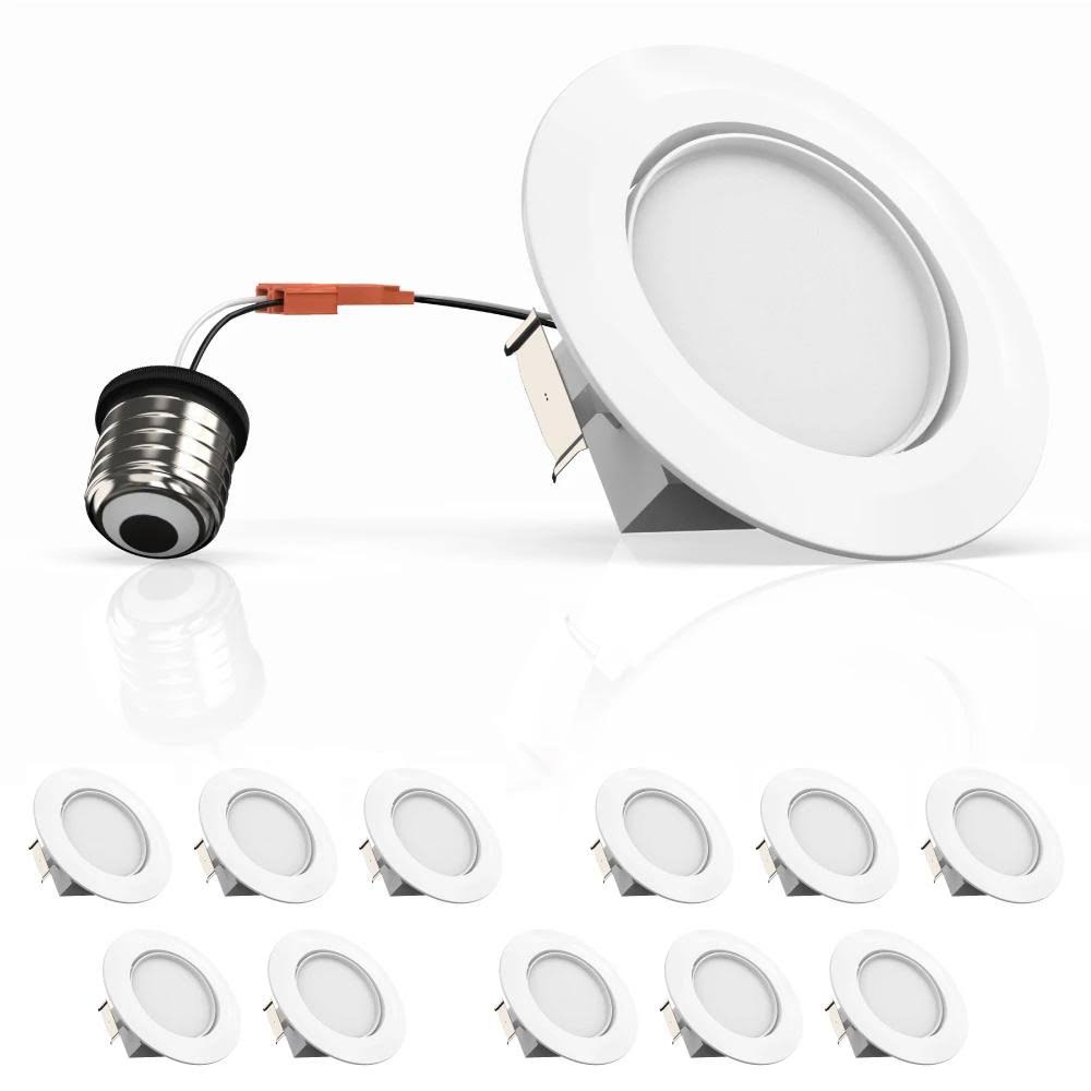 12-Pack Dimmable LED Recessed Downlight, 10W, 700 Lumens, 5000K V275