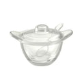 Clear Red Sugar Bowl with Spoon C2353
