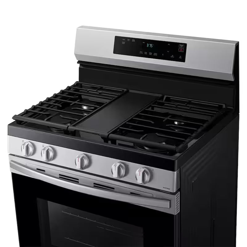 6.0 cu. ft. Smart Freestanding Gas Range with Integrated Griddle in Stainless Steel F875