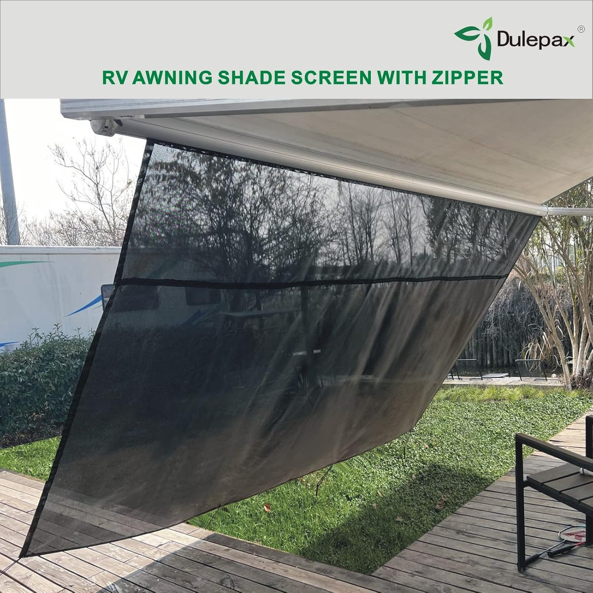 RV Awning Shade Screen with Zipper 8'X11'3'' R725230