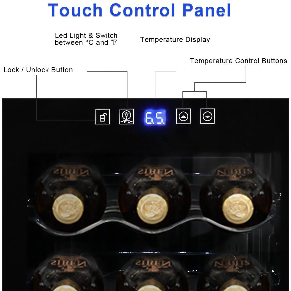 18 Bottle Compressor Wine Cooler with Digital Control D313