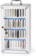36 Slots Aluminum Alloy Pocket Chart Storage Cabinet with Locked R156