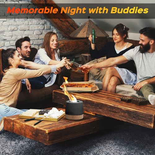 Round Concrete Smokeless Tabletop Fire Pit N429