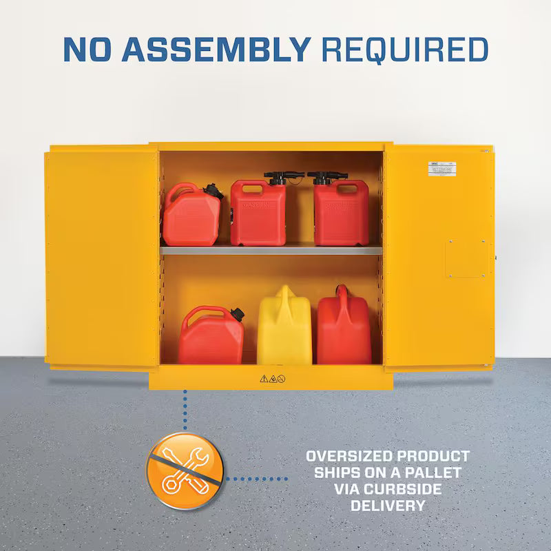 Steel Freestanding Garage Cabinet in Safety Yellow B9813