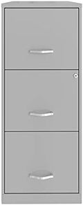 3 Drawer Vertical Metal File Cabinet with Lock Pearl White H8987